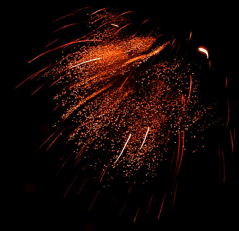fiery sparkles