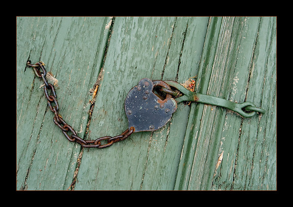 lock on cellar door