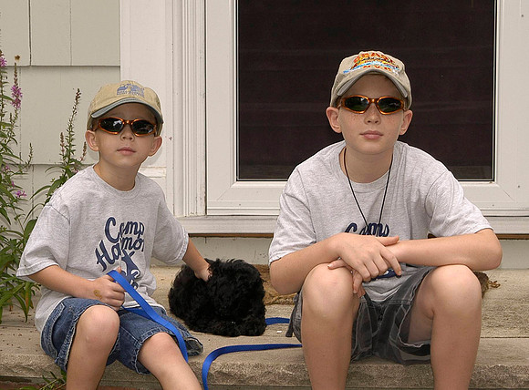 waiting, with lucy, to go to camp